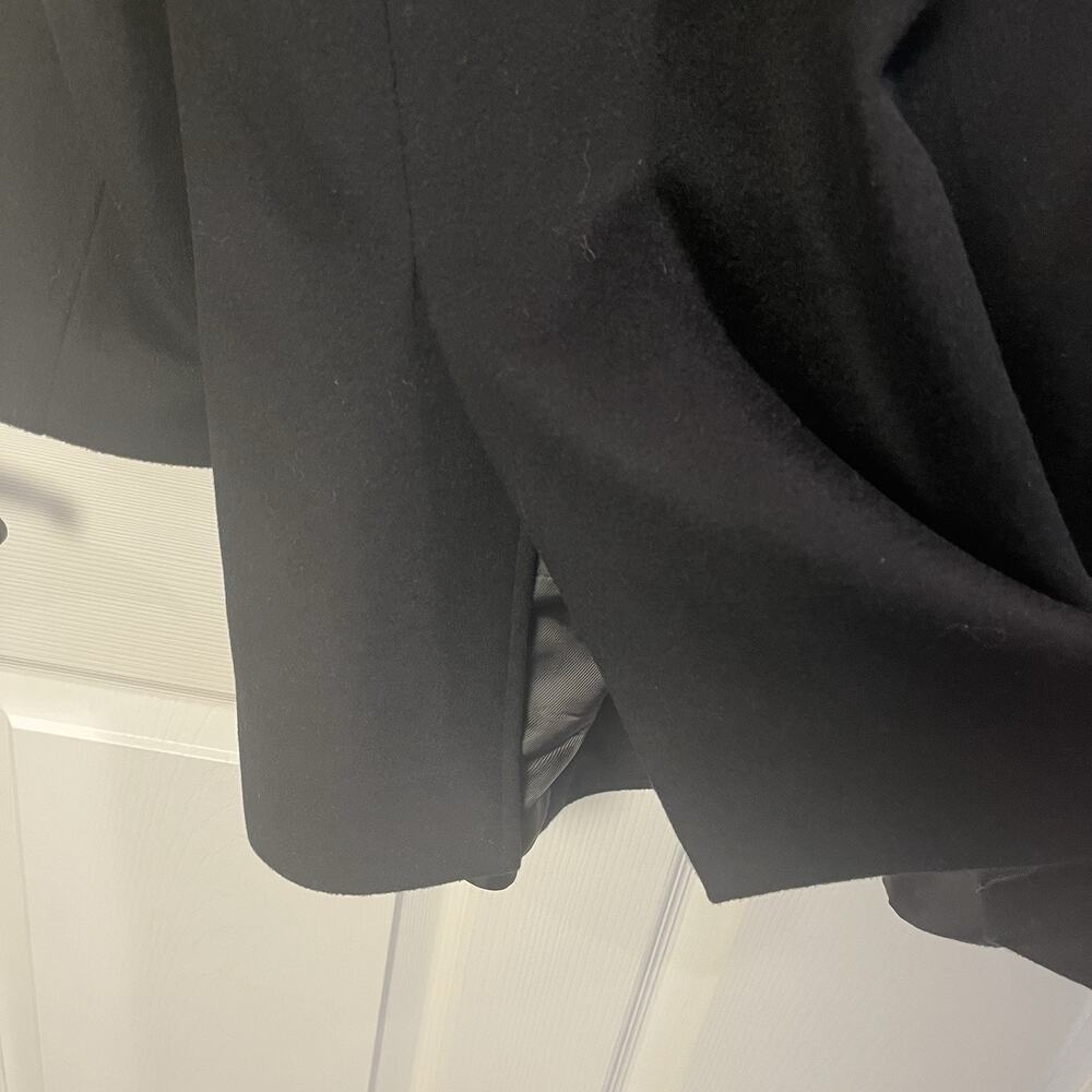 Bachrach Coat Mens Large Black 100% Wool Cashmere Blend Overcoat Jacket - Picture 5 of 14